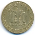Западная Африка, 10 франков (1976 г.)