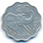 Свазиленд, 20 центов (1986 г.)