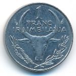 Madagascar, 1 franc, 1993