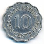 Mauritius, 10 cents, 1954