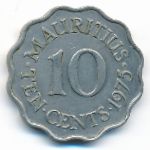 Mauritius, 10 cents, 1975