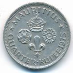 Mauritius, 1/4 rupee, 1975