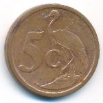 South Africa, 5 cents, 2004