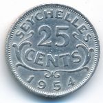 Сейшелы, 25 центов (1954 г.)