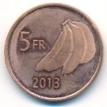 Катанга., 5 франков (2013 г.)