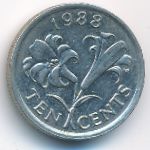 Бермудские острова, 10 центов (1988 г.)