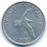 Бермудские острова, 25 центов (1970 г.)