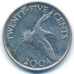 Bermuda Islands, 25 cents, 2004