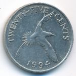 Bermuda Islands, 25 cents, 1994
