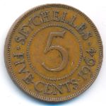 Сейшелы, 5 центов (1964 г.)