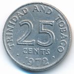 Trinidad & Tobago, 25 cents, 1972