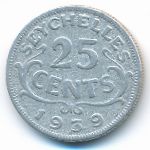 Сейшелы, 25 центов (1939 г.)