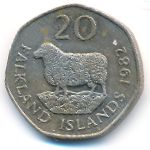 Фолклендские острова, 20 пенсов (1982–1998 г.)