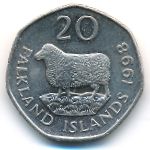 Фолклендские острова, 20 пенсов (1998 г.)