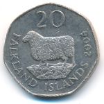 Falkland Islands, 20 pence, 2004