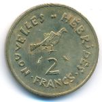 Новые Гебриды, 2 франка (1973–1975 г.)