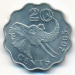 Свазиленд, 20 центов (2005 г.)