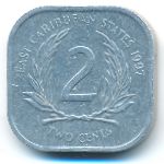 Восточные Карибы, 2 цента (1997 г.)