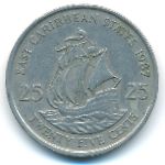 Восточные Карибы, 25 центов (1987–2000 г.)
