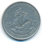 Восточные Карибы, 25 центов (2000 г.)