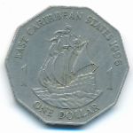 Восточные Карибы, 1 доллар (1989–1999 г.)