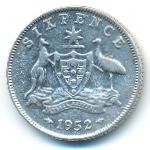 Австралия, 6 пенсов (1952 г.)