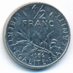 Франция, 1/2 франка (1986 г.)