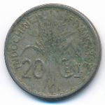 French Indo China, 20 cents, 1941