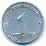 German Democratic Republic, 1 pfennig, 1949