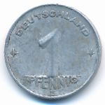 German Democratic Republic, 1 pfennig, 1952
