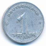 German Democratic Republic, 1 pfennig, 1952