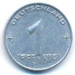 German Democratic Republic, 1 pfennig, 1953