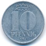 German Democratic Republic, 10 pfennig, 1982