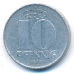 German Democratic Republic, 10 pfennig, 1983