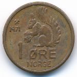 Норвегия, 1 эре (1971 г.)