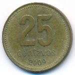 Аргентина, 25 сентаво (2009 г.)
