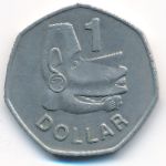 Соломоновы острова, 1 доллар (1977 г.)