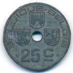 Belgium, 25 centimes, 1942