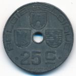 Belgium, 25 centimes, 1943