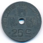 Belgium, 25 centimes, 1942