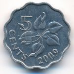 Свазиленд, 5 центов (2009 г.)