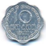 Шри-Ланка, 10 центов (1991 г.)
