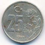 Turkey, 25000 lira, 1997