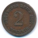 Германия, 2 пфеннига (1907 г.)