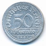Веймарская республика, 50 пфеннигов (1921 г.)