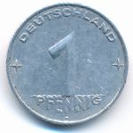 German Democratic Republic, 1 pfennig, 1953