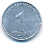 German Democratic Republic, 1 pfennig, 1953