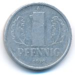 German Democratic Republic, 1 pfennig, 1979