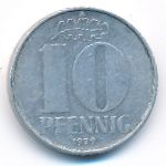 German Democratic Republic, 10 pfennig, 1979