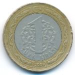 Turkey, 1 lira, 2009